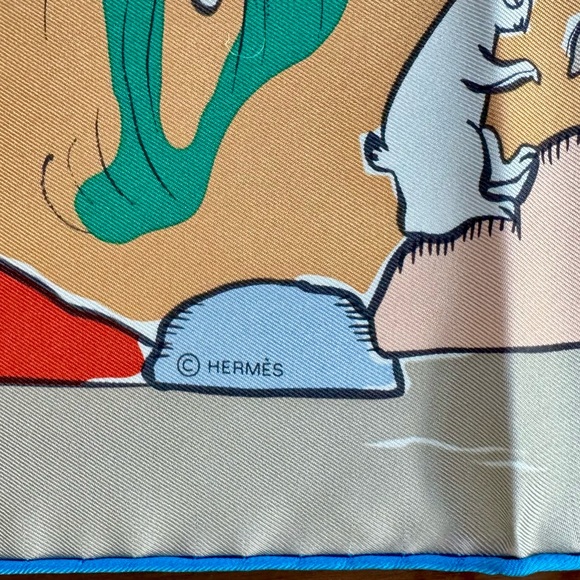 New in Box HERMÈS Milles Et Un Lapins Silk Twill Scarf 90, 2023, WITH Box - Picture 9 of 15